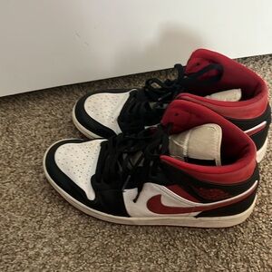 Nike Air Jordan High-Top Sneakers - Red, Black, White